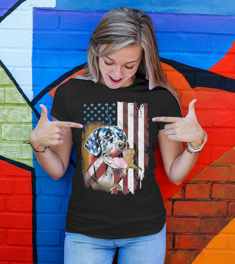 American Flag Labrador Retriever With Patriotic Stars And Stripes Love T-Shirt
