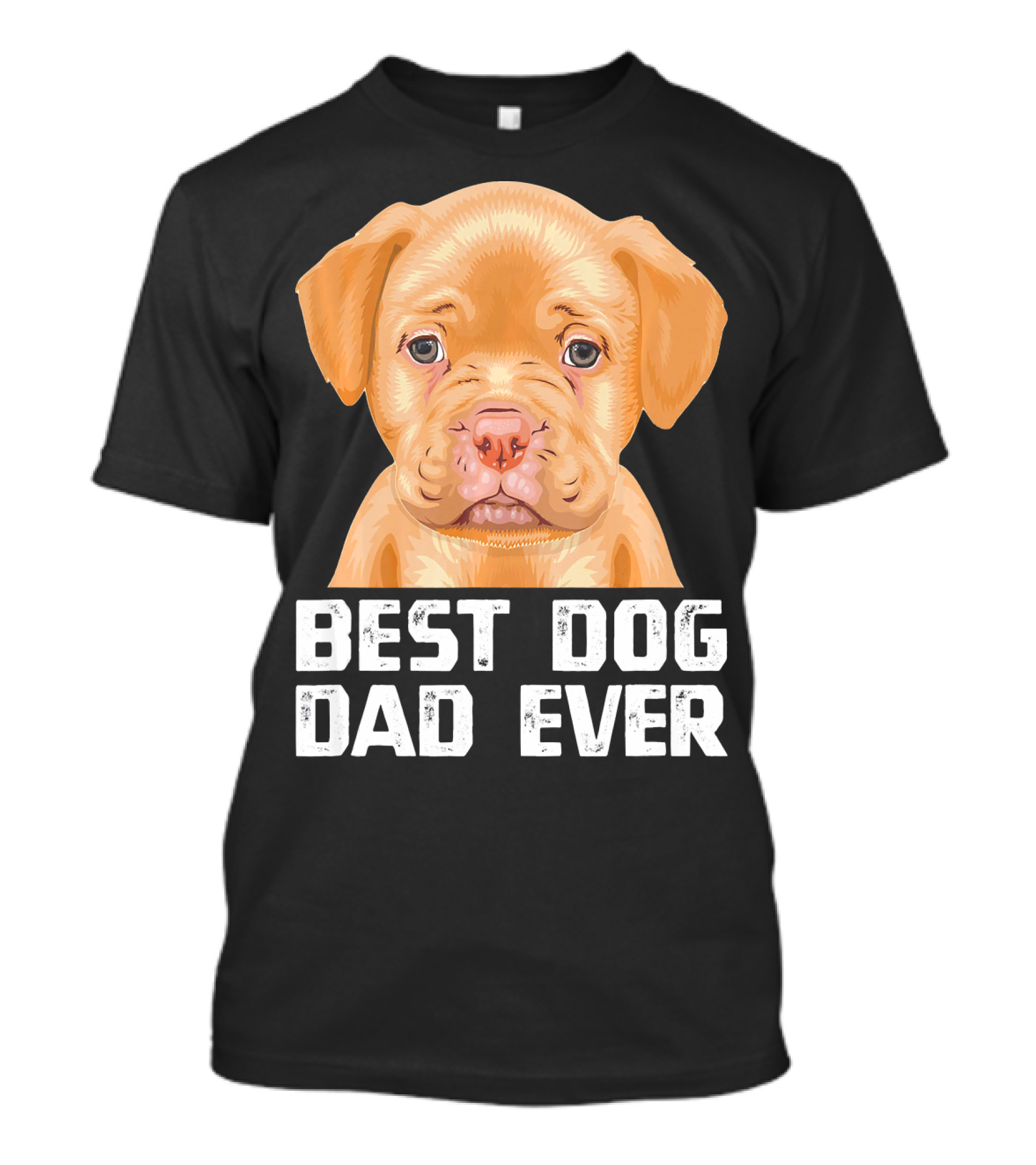 Best Dog Dad Ever Brown Pit Bull Dad T-Shirt