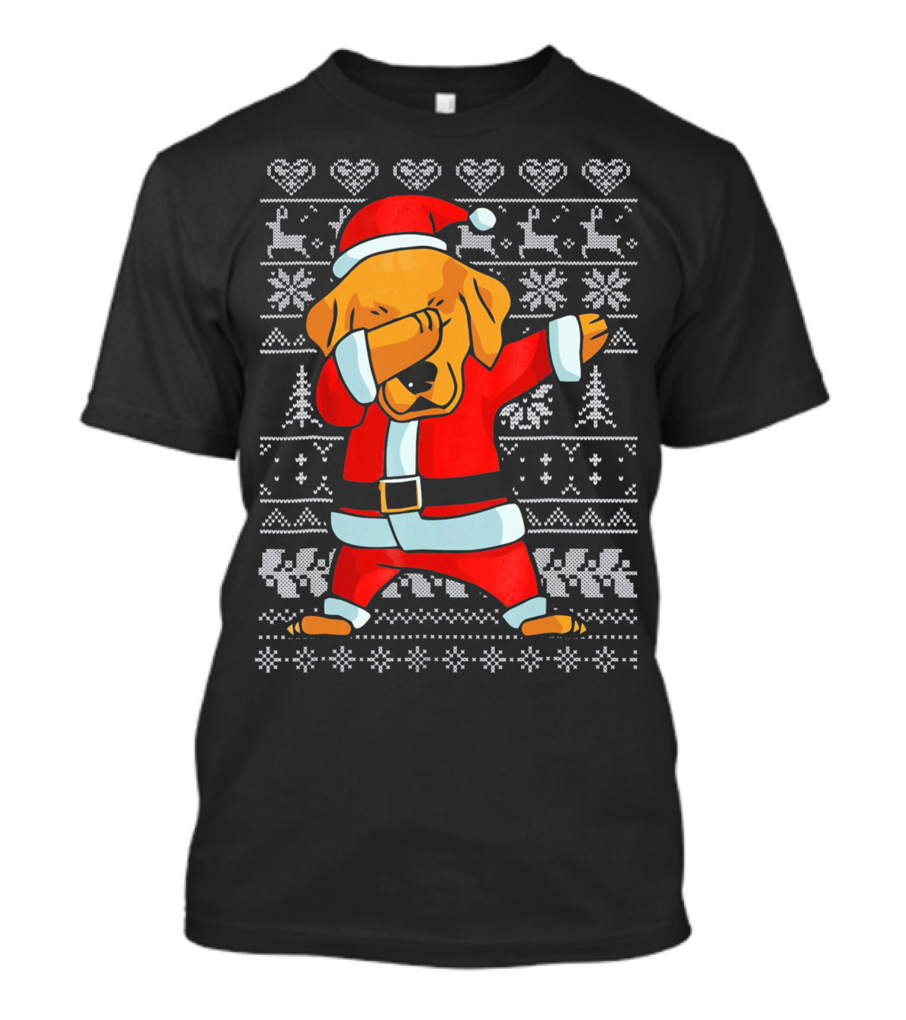 Golden Retriever Santa Dab Dance Christmas T-Shirt