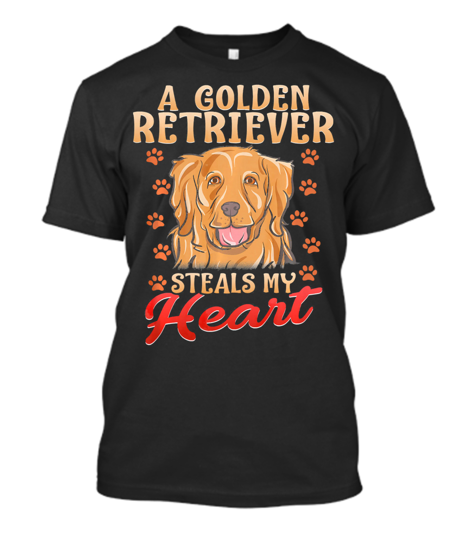 A Golden Retriever Steals My Heart T-Shirt