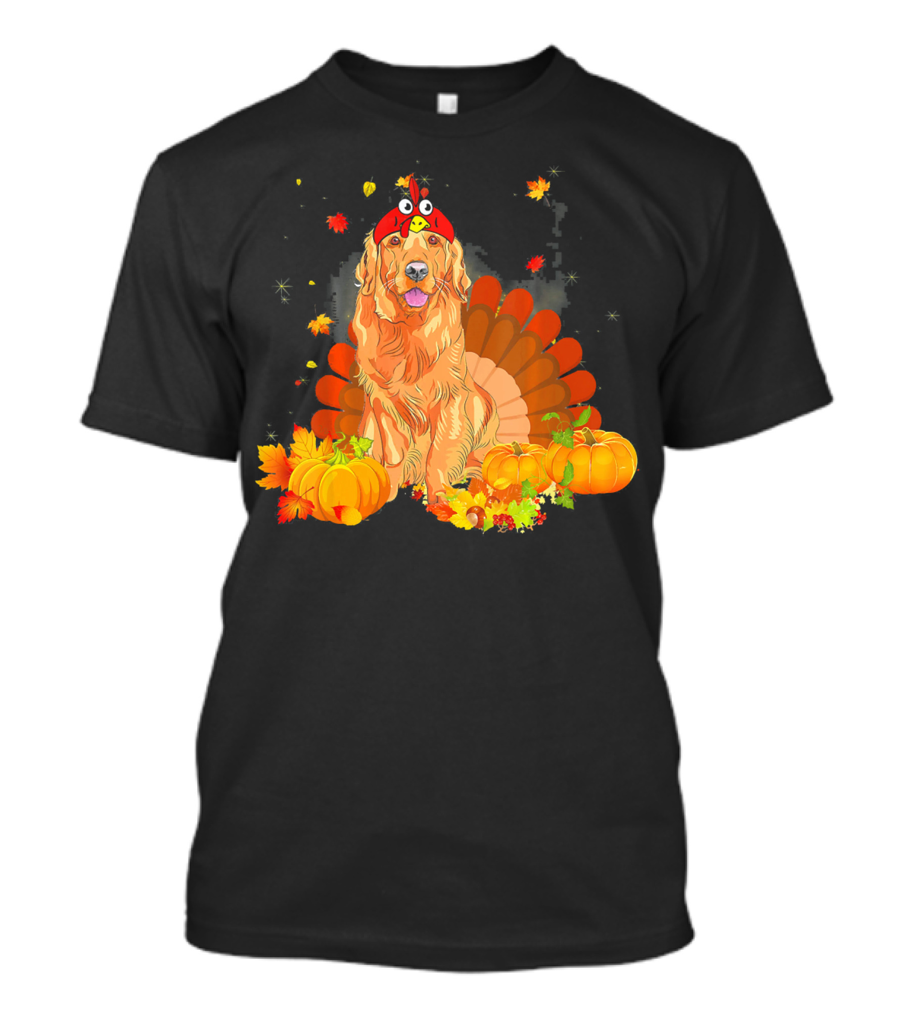 Golden Retriever Funny Turkey Thanksgiving Dog T-Shirt
