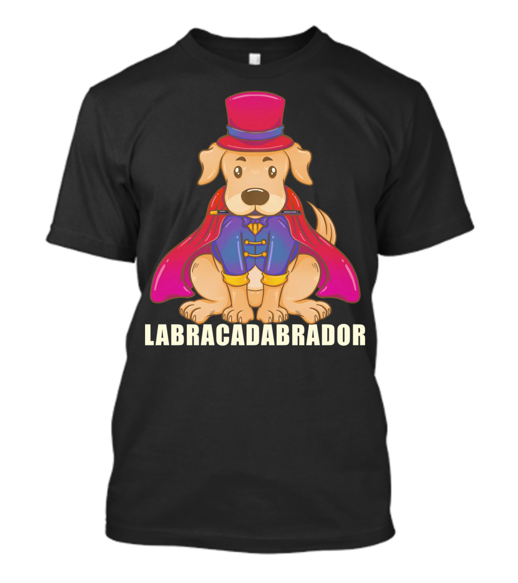 Labracadabrador Funny Labrador Retriever With Magic Hat And Cape T-Shirt
