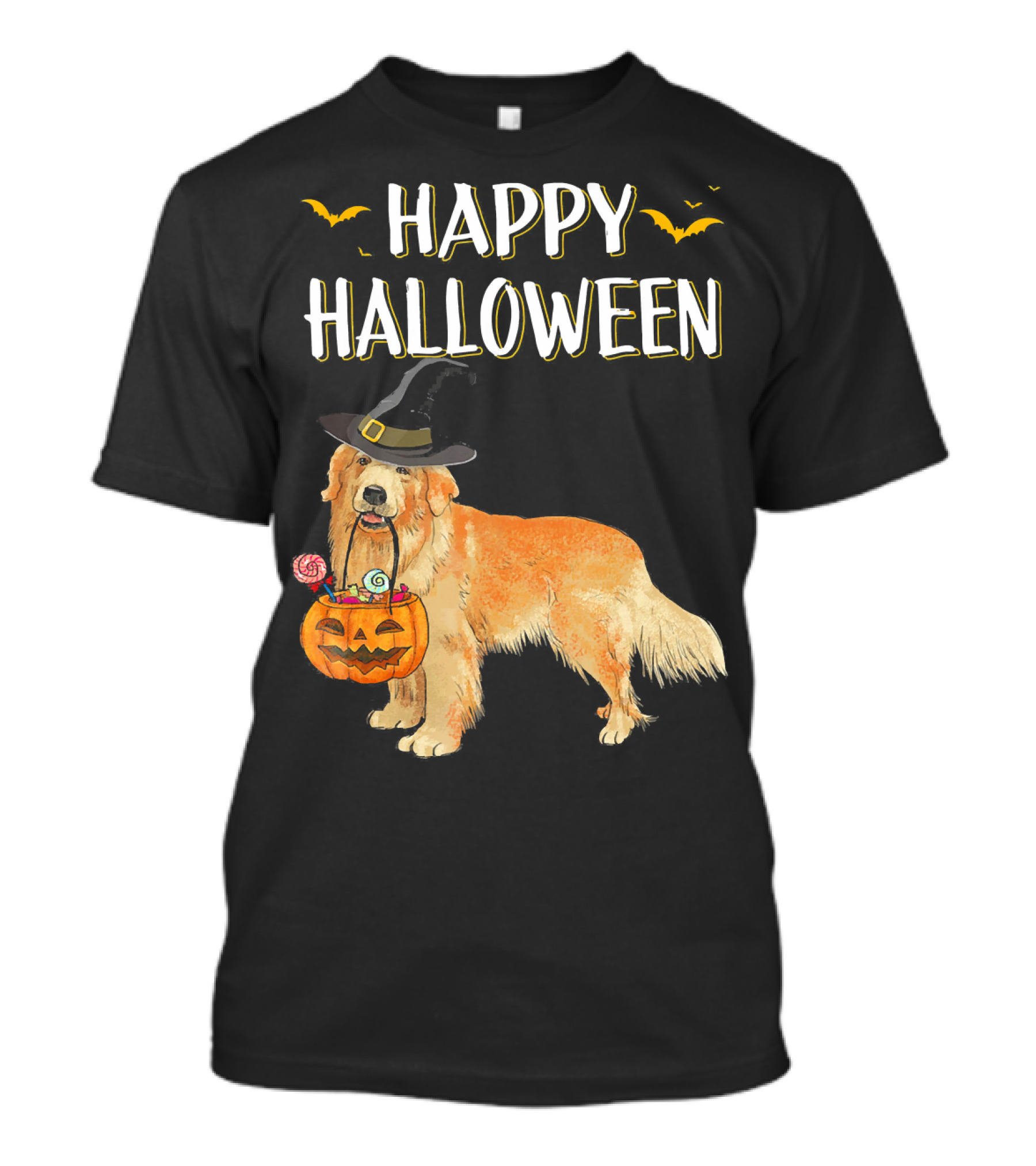 Happy Halloween Cute Golden Retriever T-Shirt