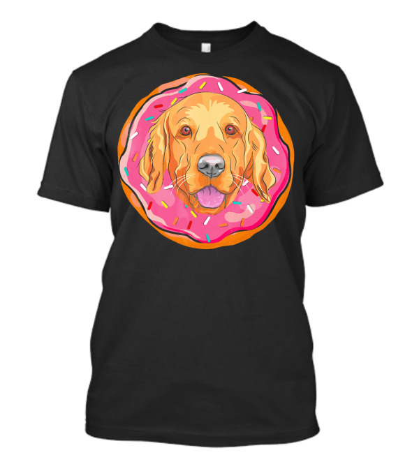 Golden Retriever Donut Face With Sprinkles T-Shirt