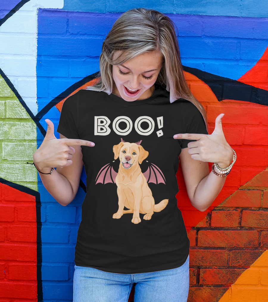 BOO Labrador With Bat Wings T-Shirt