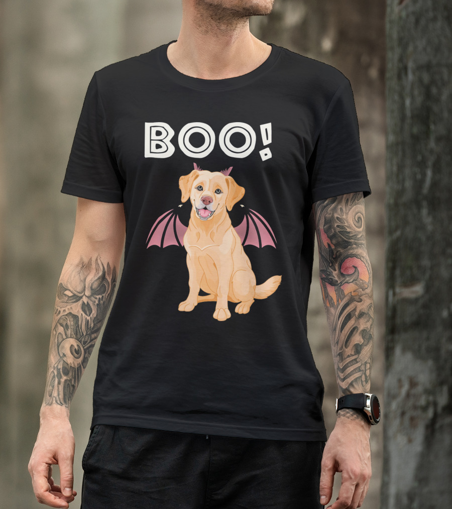 BOO Labrador With Bat Wings T-Shirt