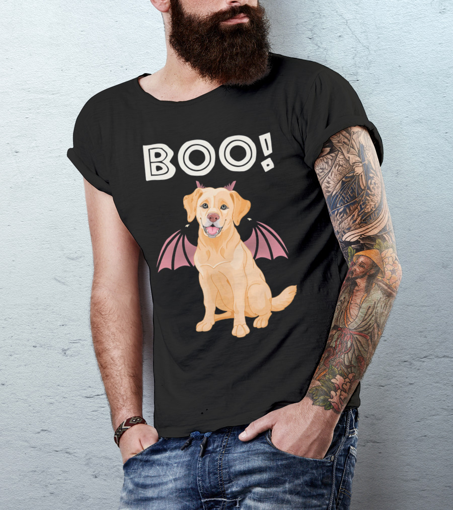 BOO Labrador With Bat Wings T-Shirt