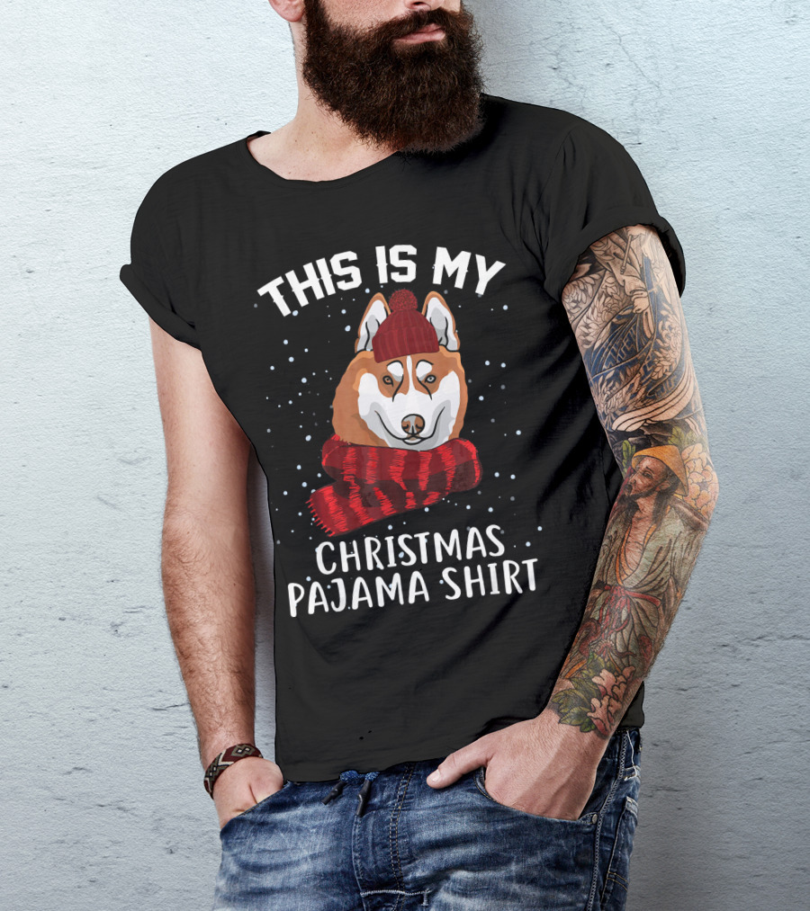 This Is My Christmas Pajama Shirt Akita T-Shirt