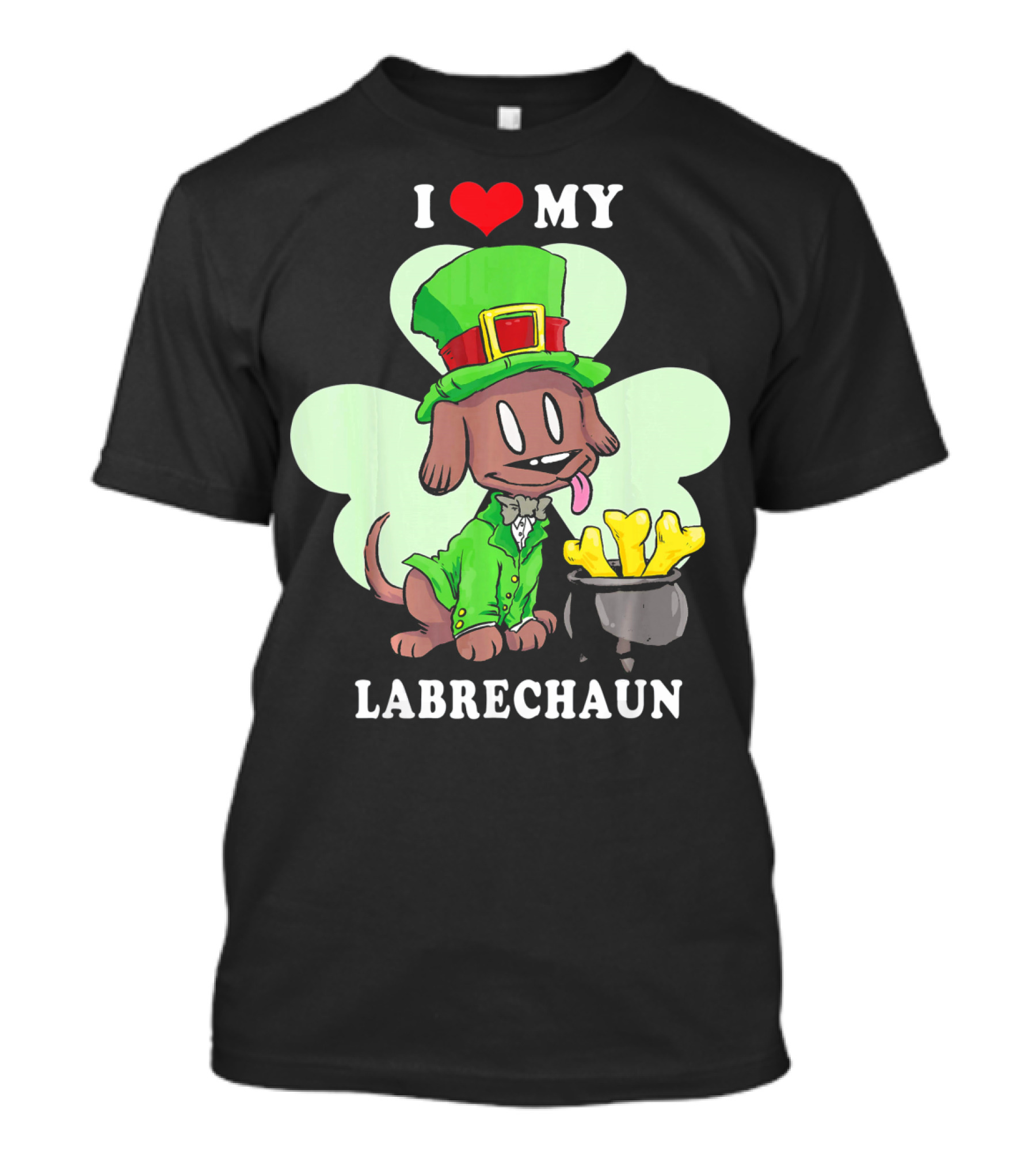 I Love My Labrechaun Chocolate Labrador Leprechaun T-Shirt