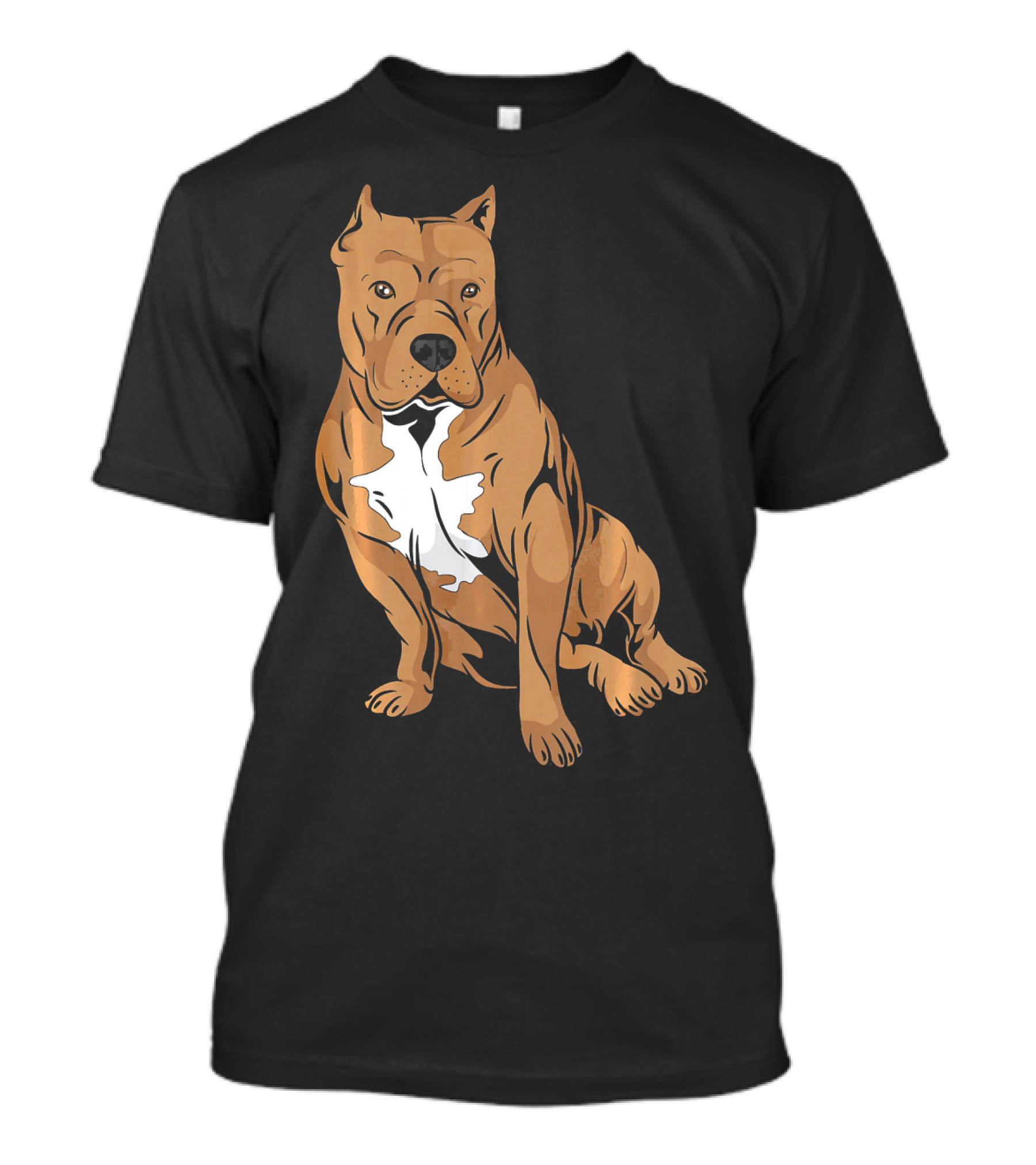 Pit Bull Dog White Brown Breed Companion T-Shirt