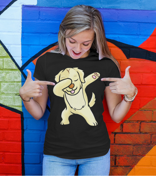 Dabbing Labrador Dog Paw Pose Fun Puppy Dance T-Shirt