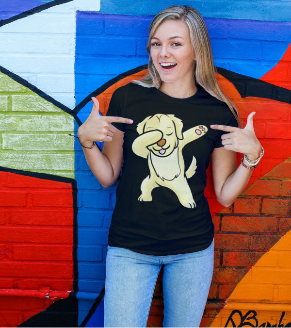 Dabbing Labrador Dog Paw Pose Fun Puppy Dance T-Shirt