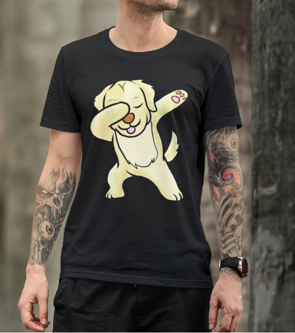 Dabbing Labrador Dog Paw Pose Fun Puppy Dance T-Shirt
