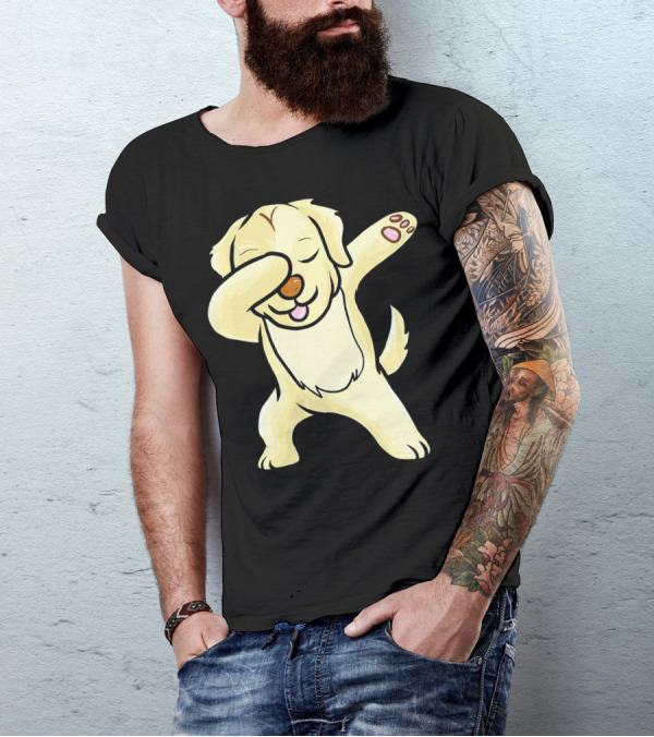 Dabbing Labrador Dog Paw Pose Fun Puppy Dance T-Shirt
