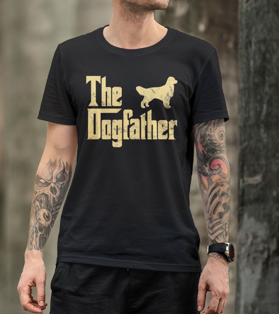 The Dogfather Golden Retriever Funny Dog T-Shirt