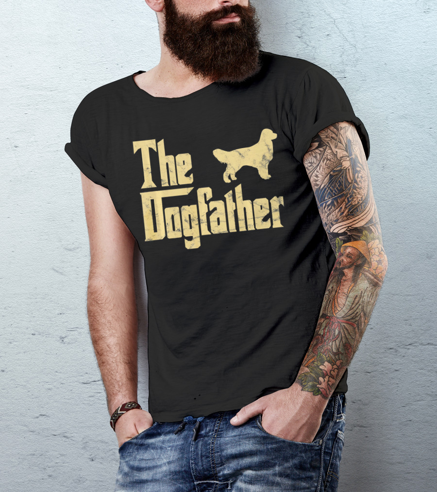 The Dogfather Golden Retriever Funny Dog T-Shirt