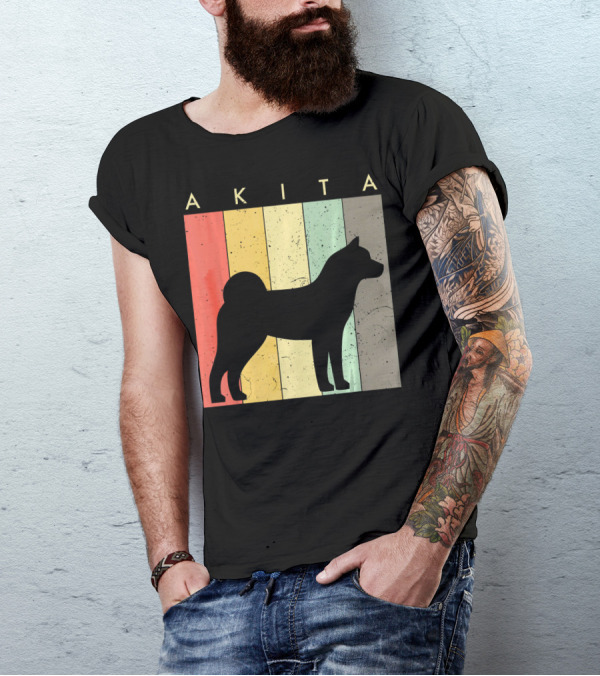 Akita Akita Dog Lover Retro T-Shirt