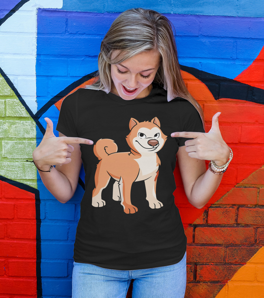 Cute Japanese Akita Dog Pup T-Shirt