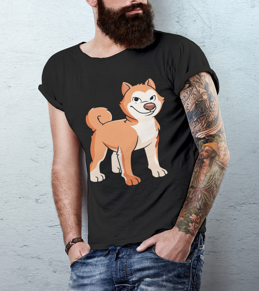 Cute Japanese Akita Dog Pup T-Shirt