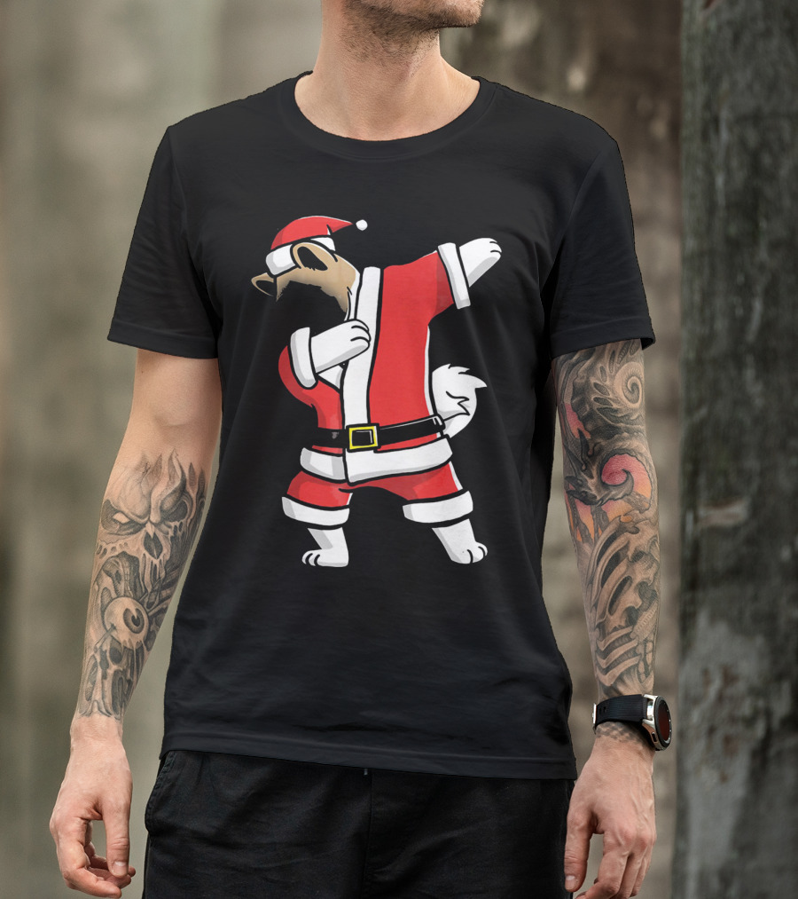 Santa Funny Dabbing Akita T-Shirt