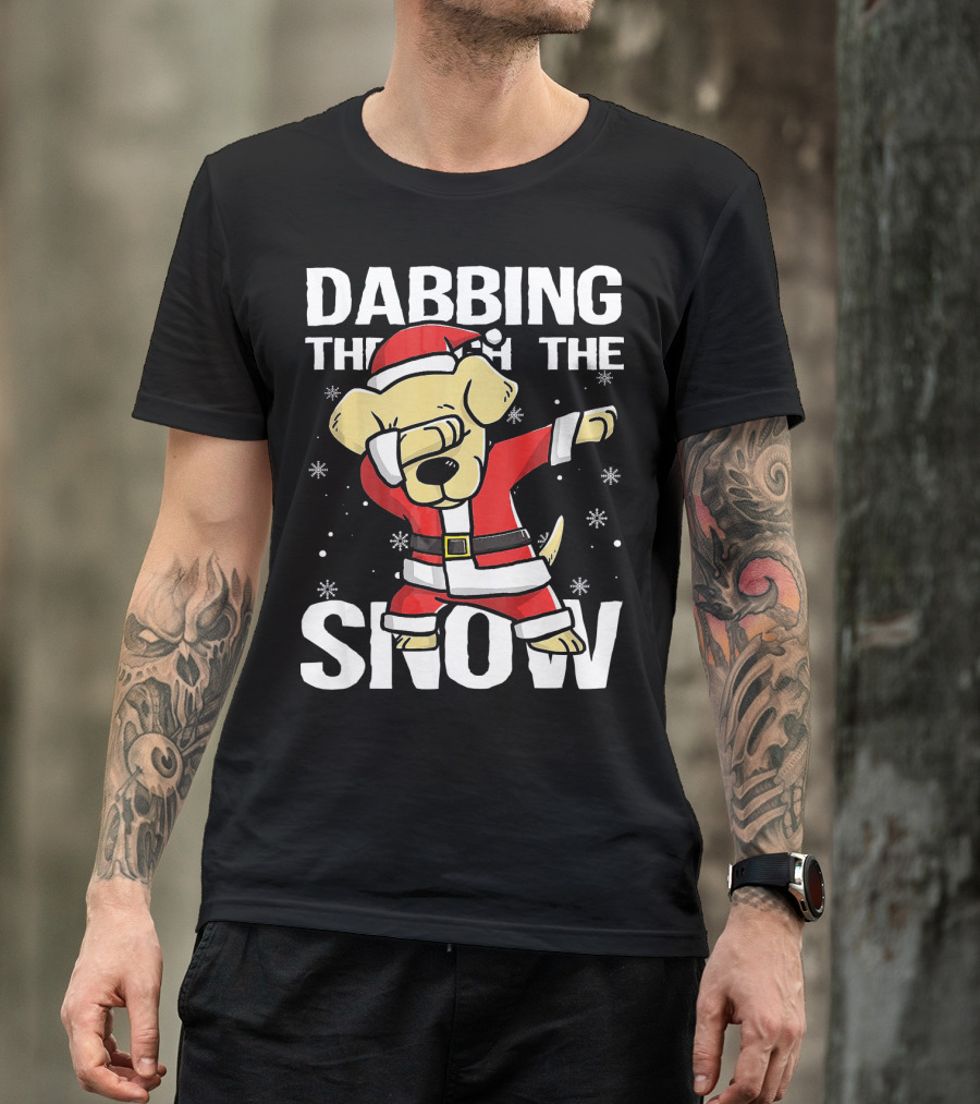 Dabbing Through The Snow Christmas Dabbing Labrador Retriever T-Shirt