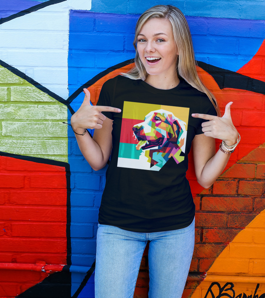 Golden Retriever Colorful Pop Art Golden Dog T-Shirt