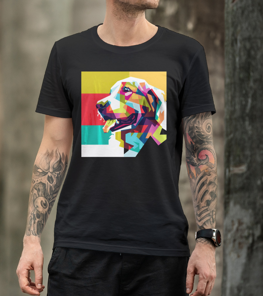 Golden Retriever Colorful Pop Art Golden Dog T-Shirt