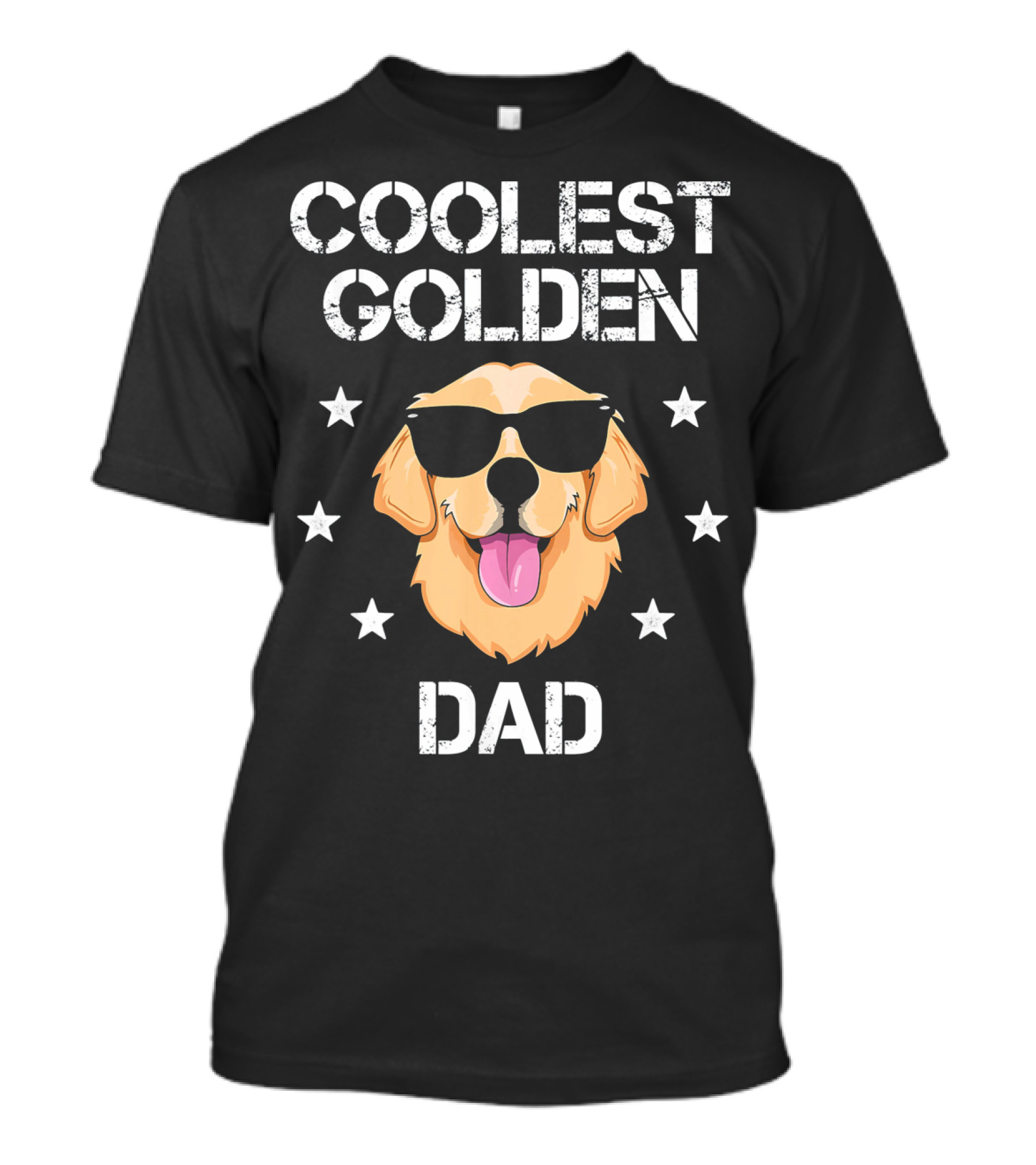 COOLEST GOLDEN DAD RETRI DOG IN SUNGLASSES WITH STARS T-Shirt