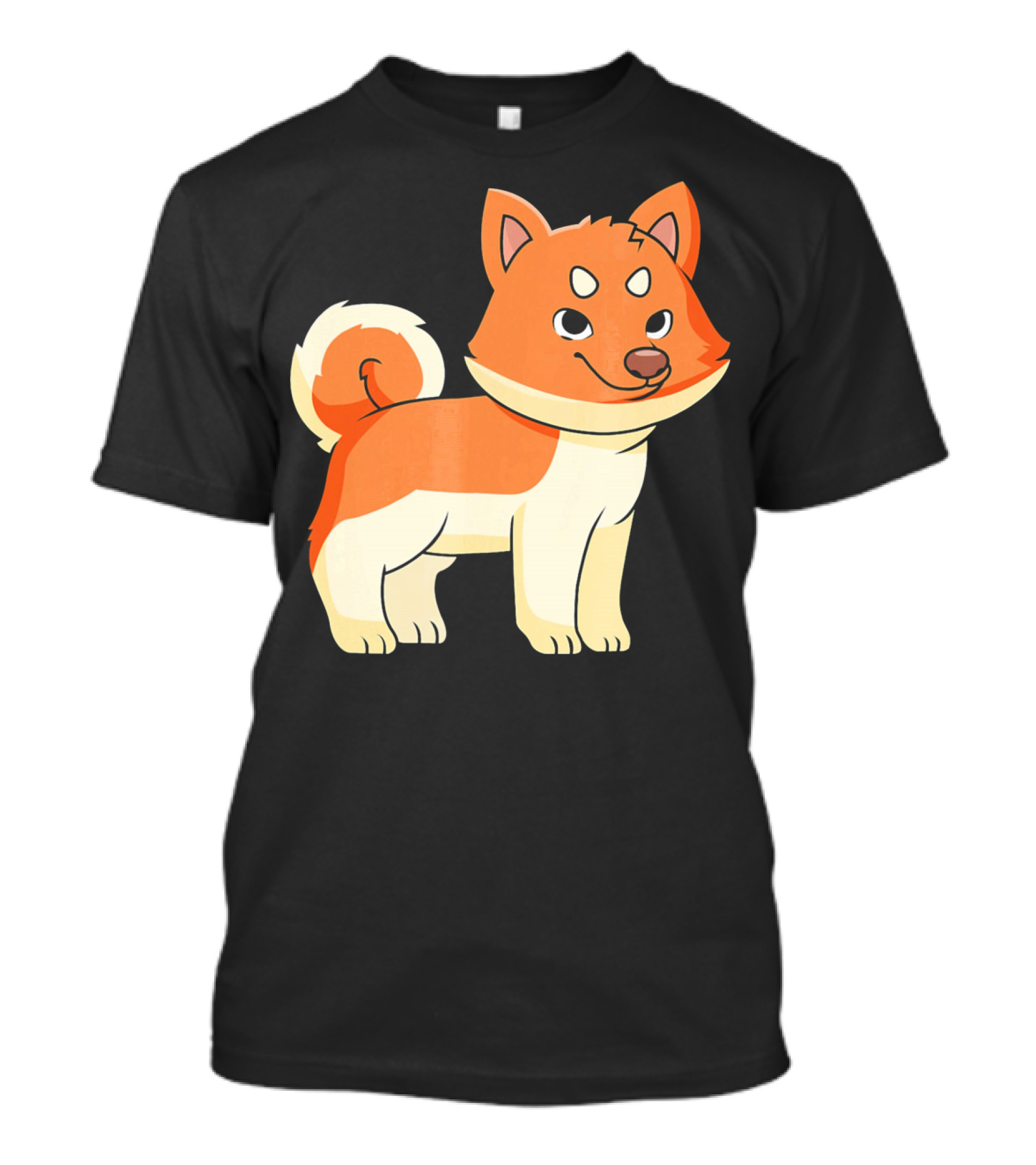 Cute Akita Dog Japanese Puppy Orange Tail T-Shirt