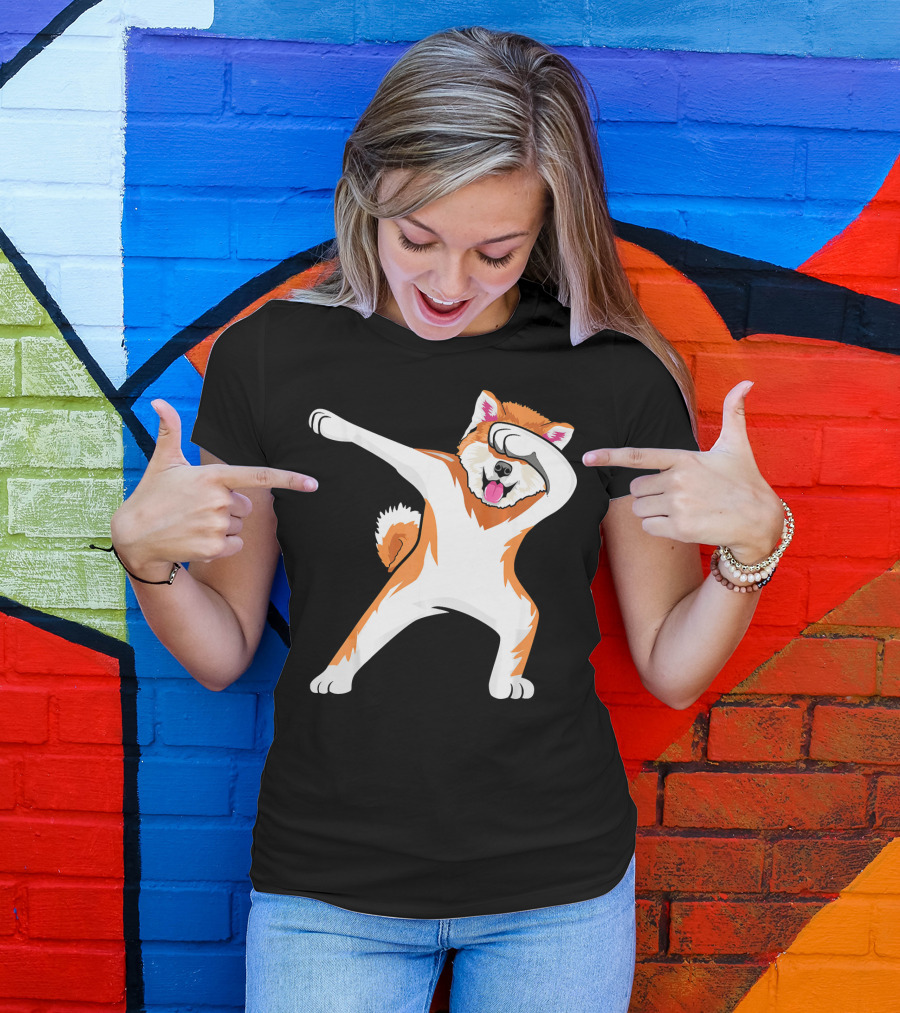 BDAZ Akita Dog Dabbing Funny Dab T-Shirt