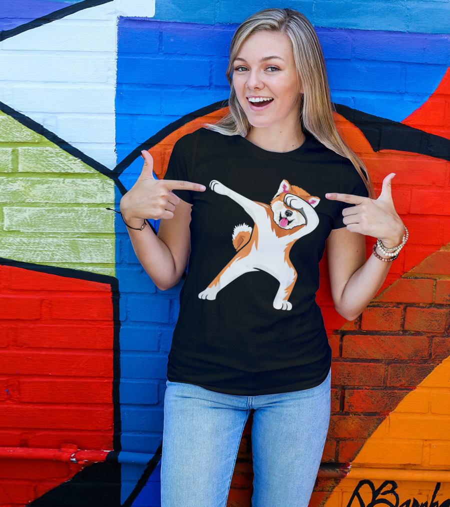 BDAZ Akita Dog Dabbing Funny Dab T-Shirt