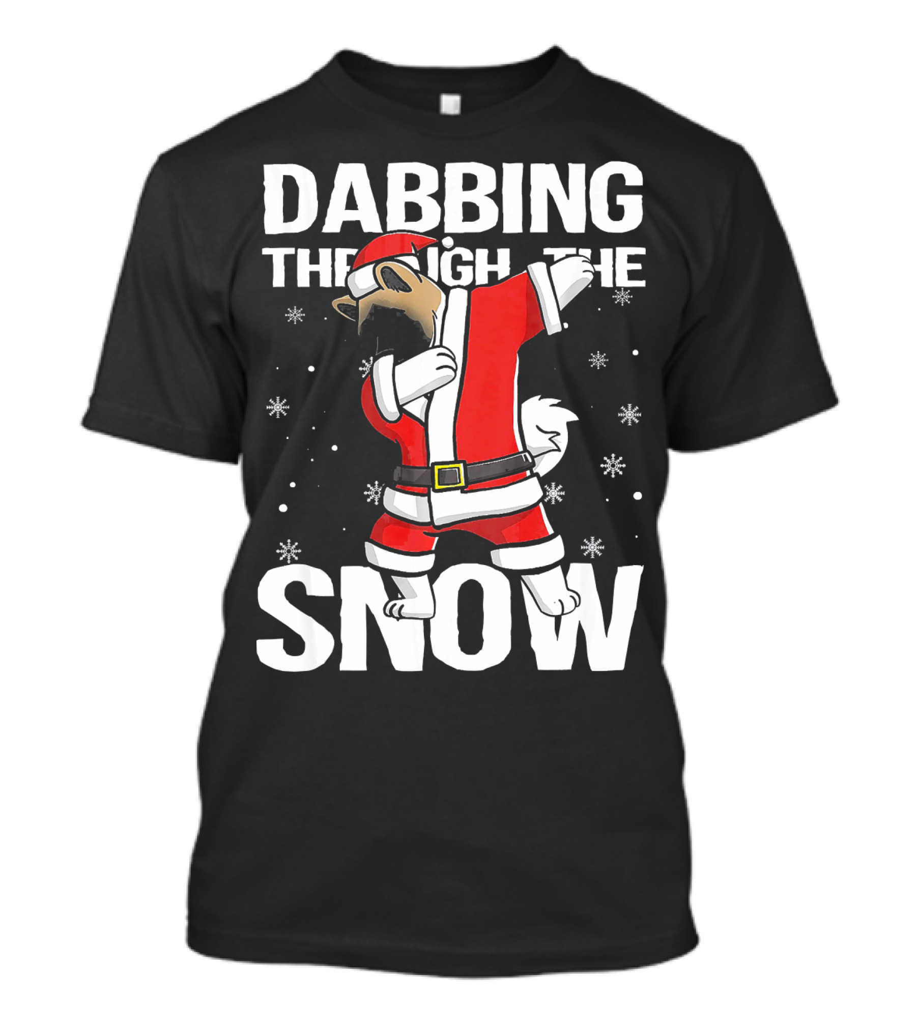 Dabbing Through The Snow Akita Santa Claus T-Shirt