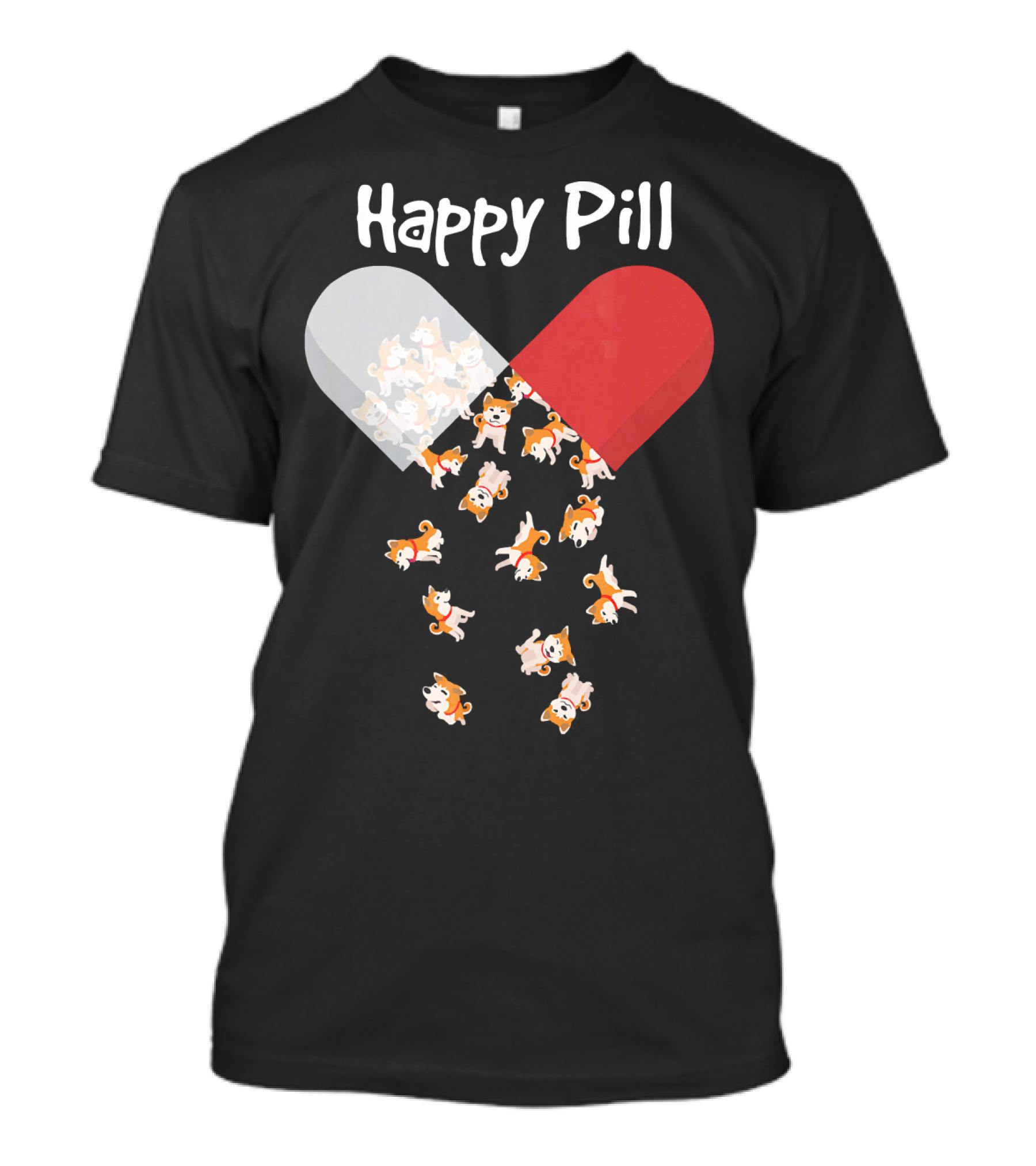 Happy Pill Akita Dog Capsule Delight T-Shirt