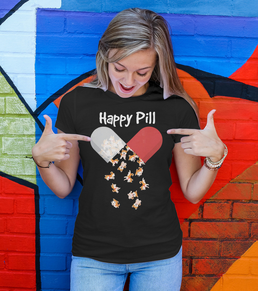 Happy Pill Akita Dog Capsule Delight T-Shirt