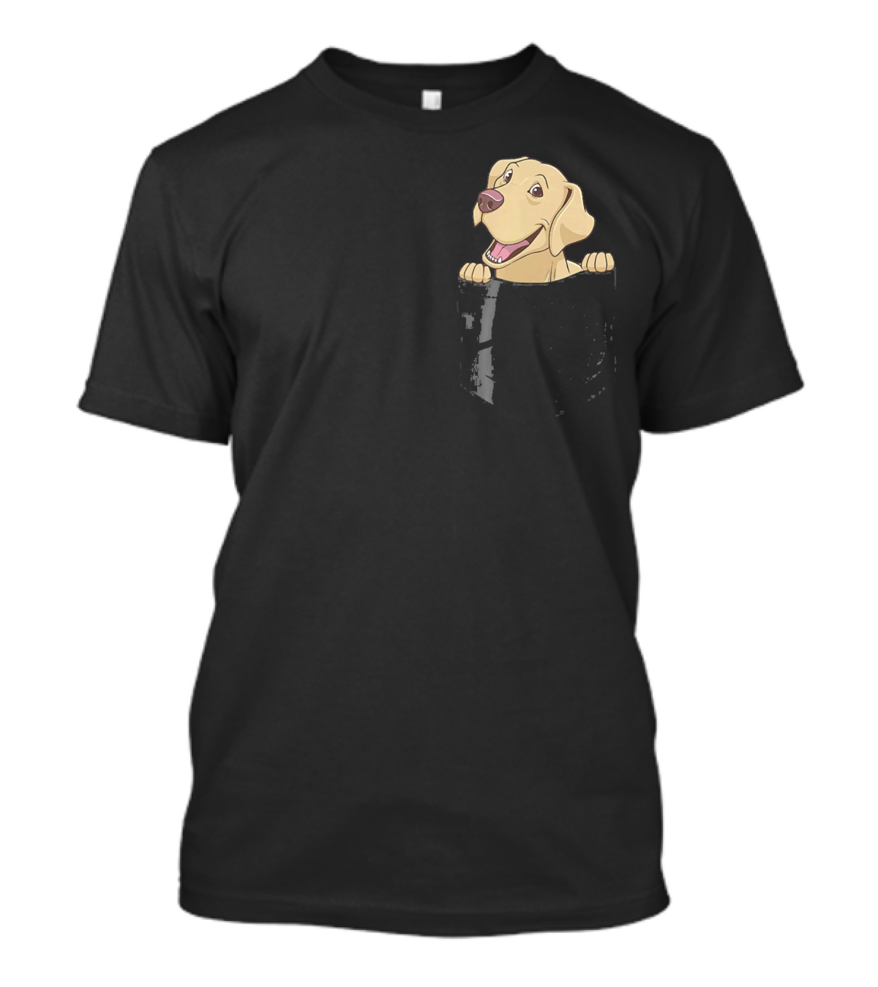 Dog In A Pocket Cute Labrador Retriever Happy Expression T-Shirt