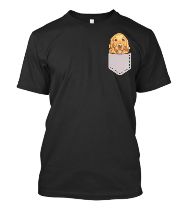Pocket Golden Retriever Funny Dog T-Shirt