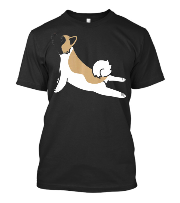 Akita Yoga Pose Funny Dog T-Shirt