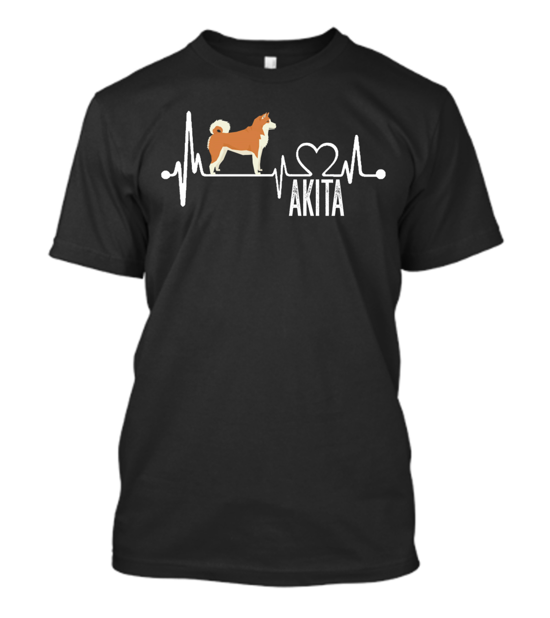 Akita Dog Heartbeat Love T-Shirt