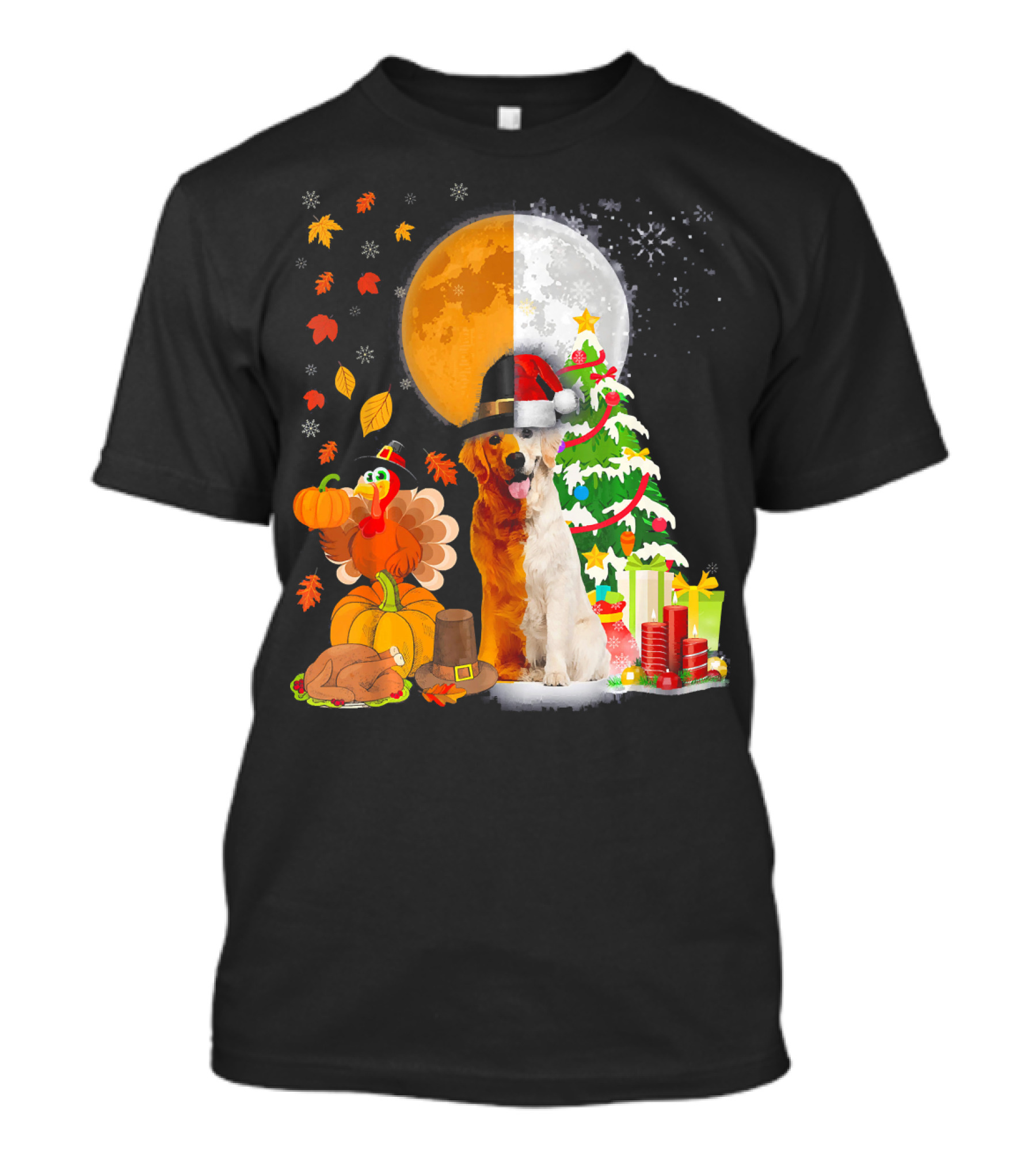 Labrador Retriever Dog Happy Thanksgiving Christmas T-Shirt