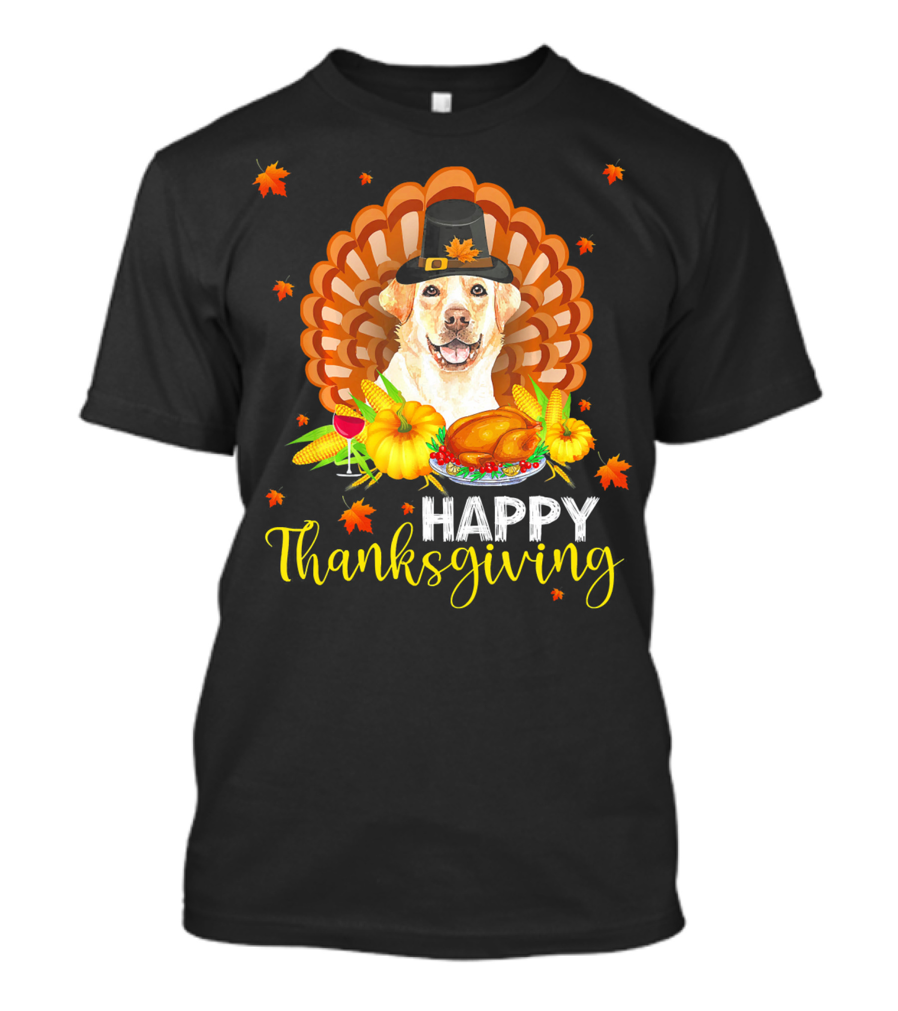 Happy Thanksgiving Labrador Retriever Turkey Feast T-Shirt
