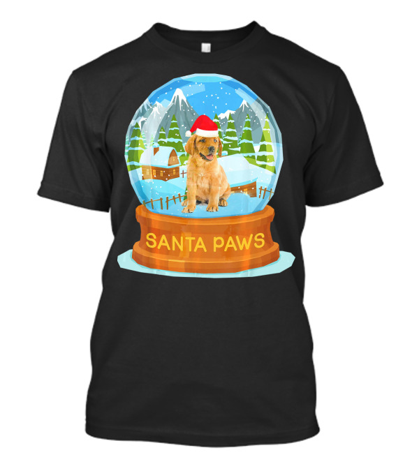 Santa Paws Snow Globe Christmas Labrador Puppy T-Shirt