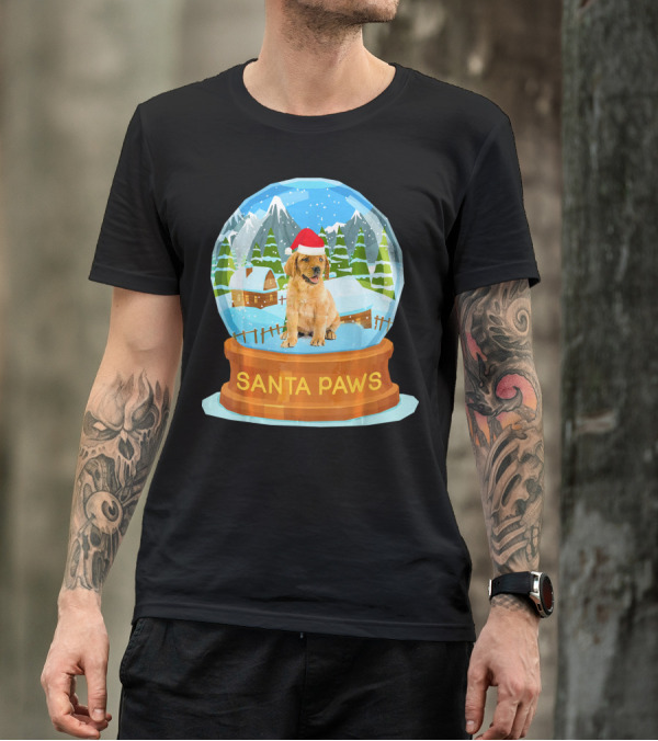 Santa Paws Snow Globe Christmas Labrador Puppy T-Shirt