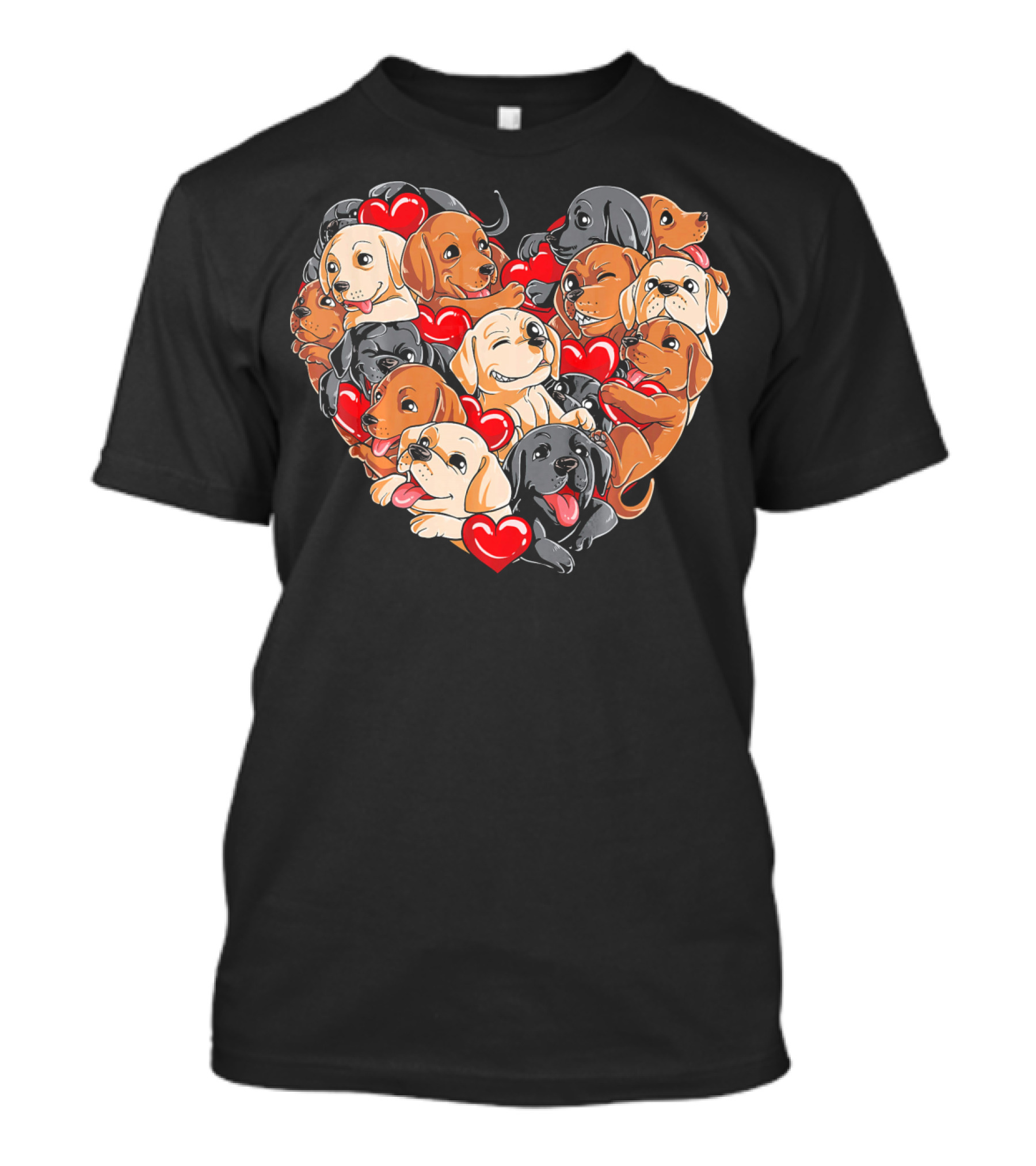 Labrador Puppy Heart Love Valentine T-Shirt