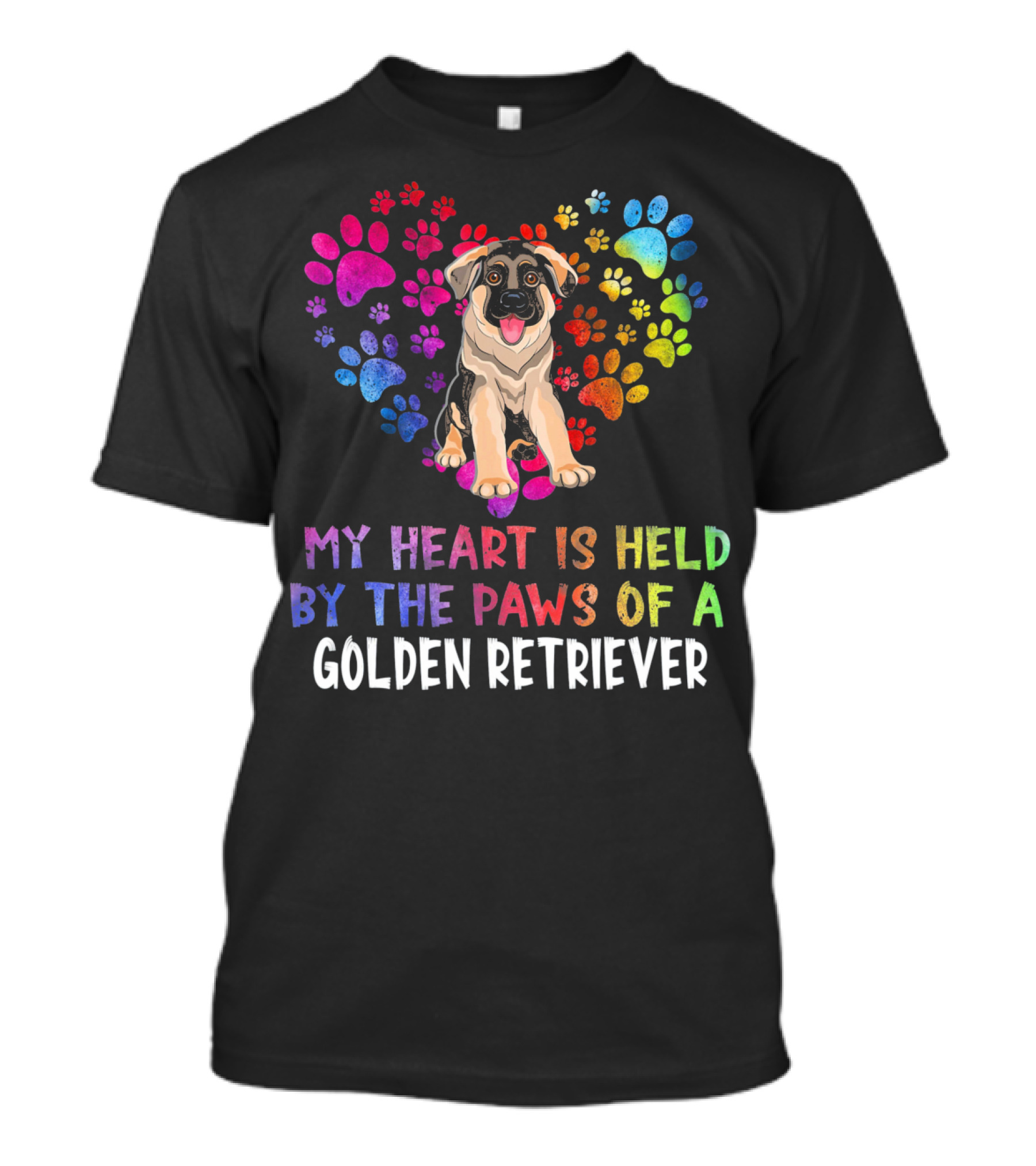 My Heart Is Held By The Paws Of A Golden Retriever T-Shirt