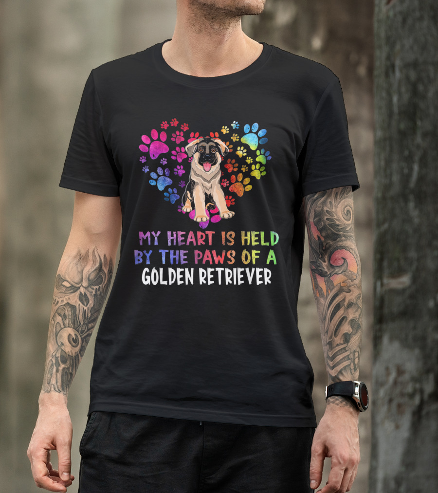 My Heart Is Held By The Paws Of A Golden Retriever T-Shirt
