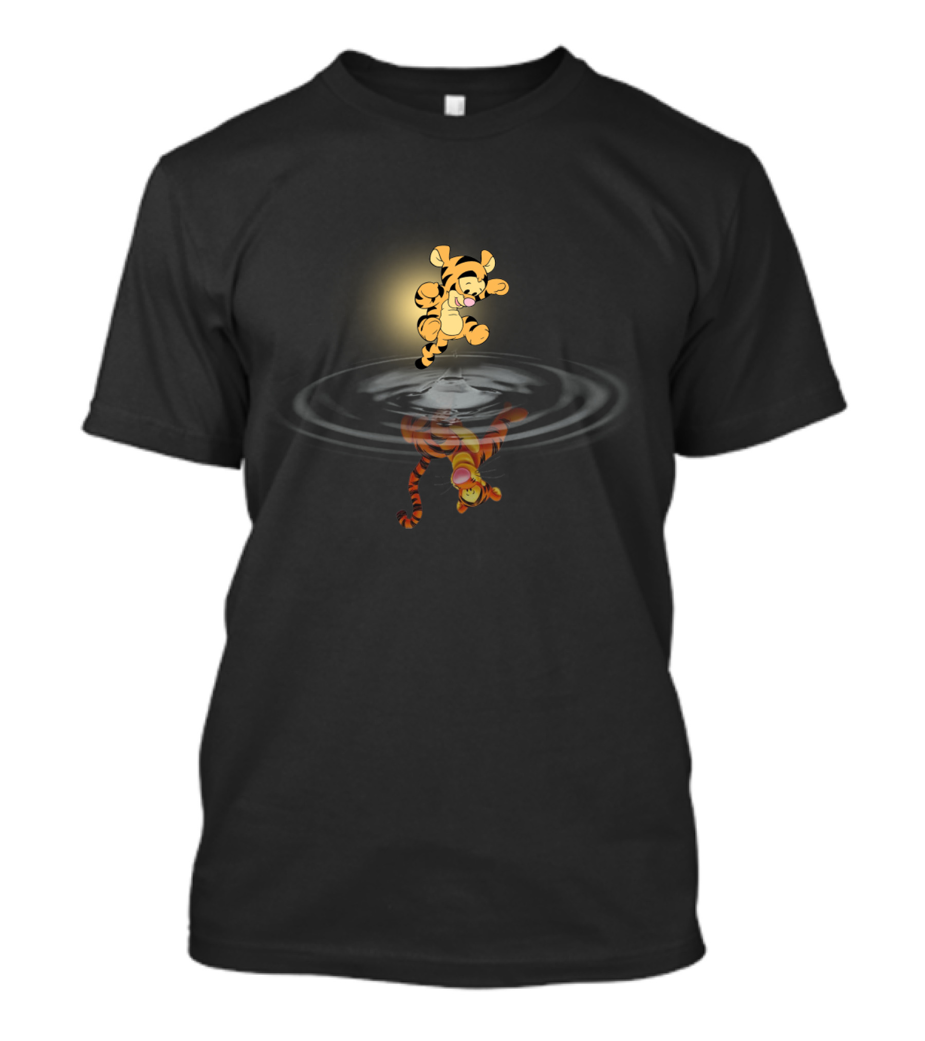 Winnie The Pooh Tigger Reflection In Water Pool T-Shirt