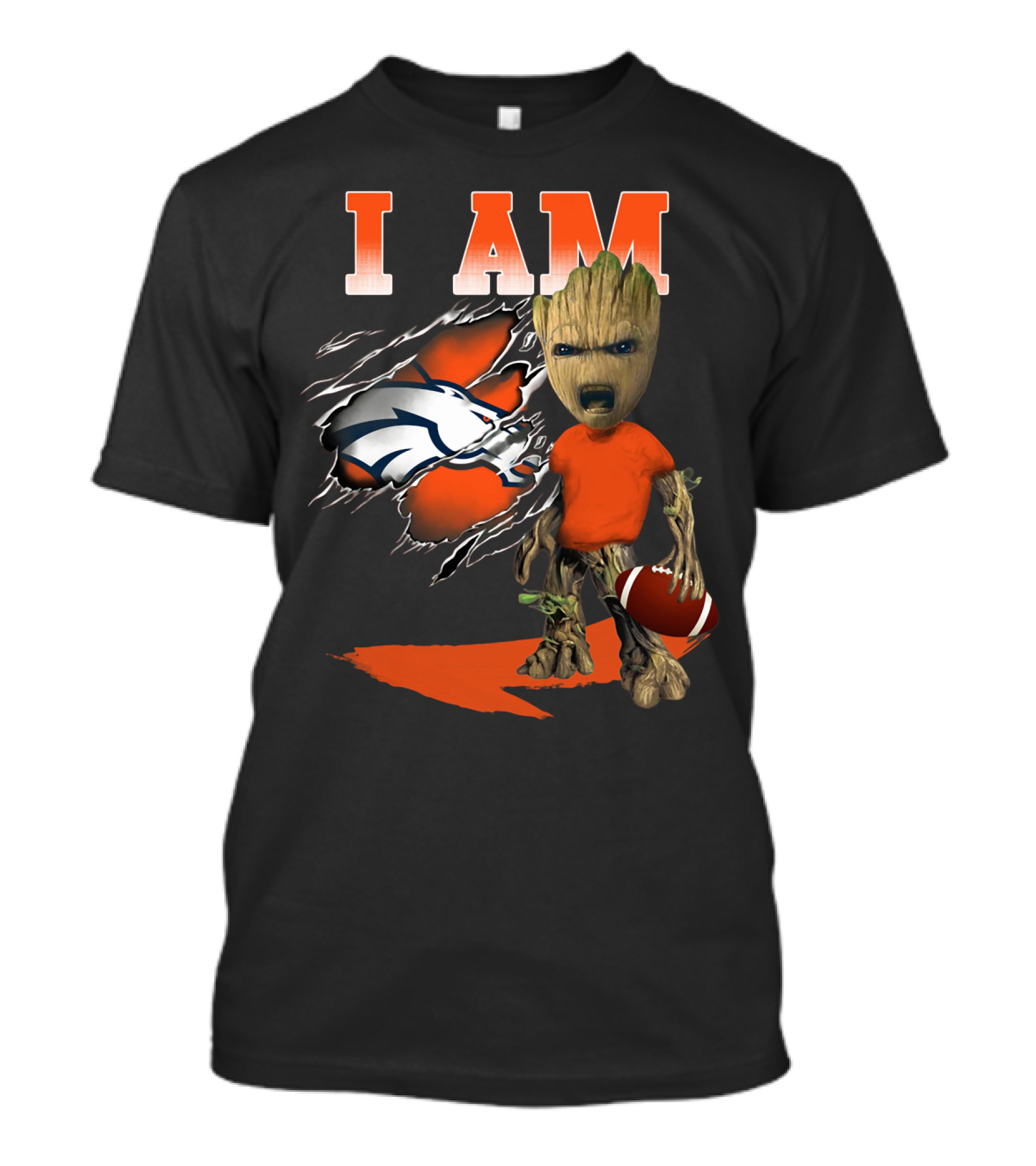 I Am Groot Denver Broncos Football T-Shirt