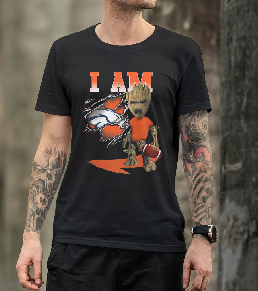 I Am Groot Denver Broncos Football T-Shirt