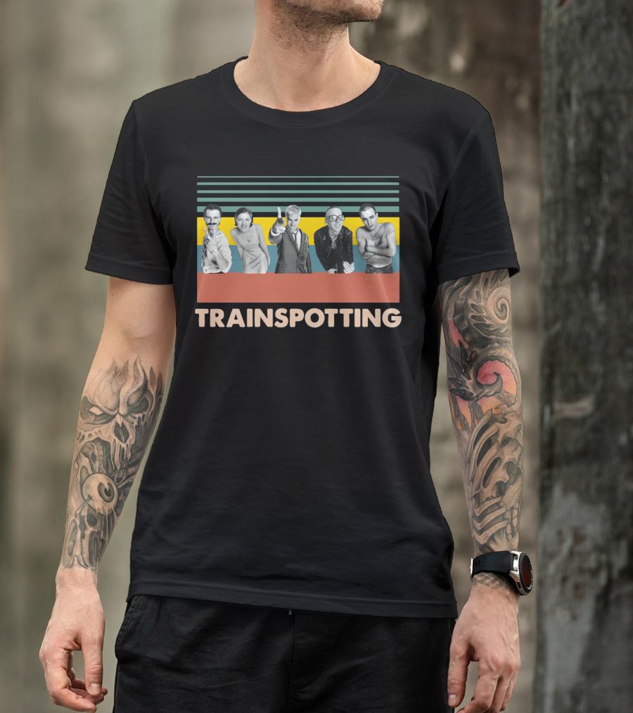 Trainspotting Iconic Characters With Striped T-Shirt