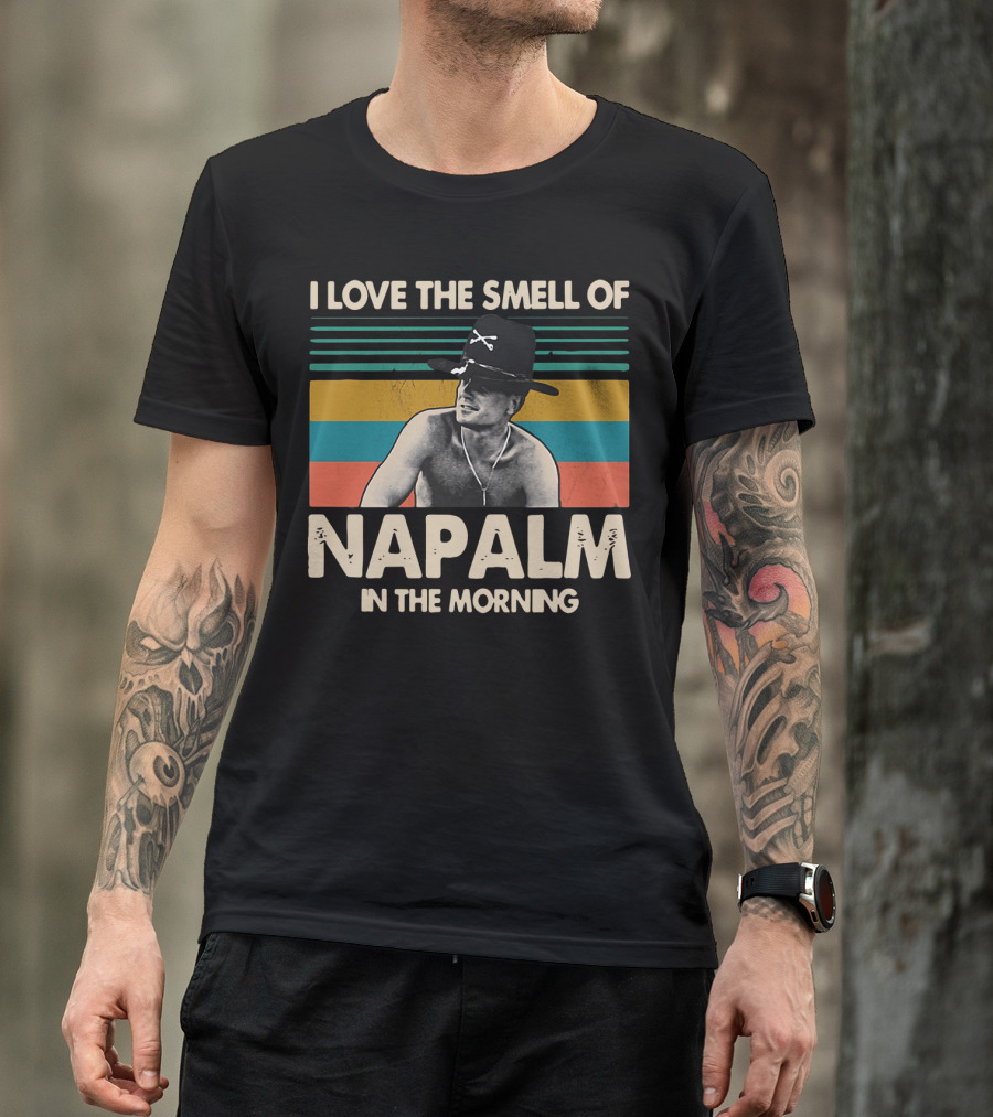 Bill Kilgore I Love The Smell Of Napalm In The Morning Vintage Striped T-Shirt